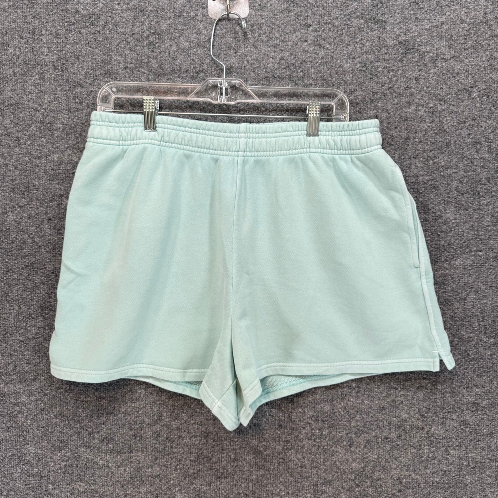 Vineyard Vines Sweat Shorts Womens Large Mint Green Surfboard Logo Casual Preppy